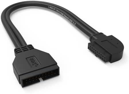 LINKUP - USB 3.2 GEN 2 Adaptador interno de 20 pinos Cabeçalho de placa -mãe masculino para fêmea 10 Gbps para PC
