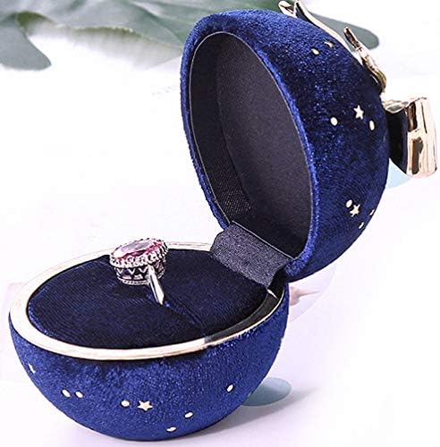 Caixa de bugiganga da pegada de canhotia caixa de anel em forma de bola em forma de bola para banquete de casamento