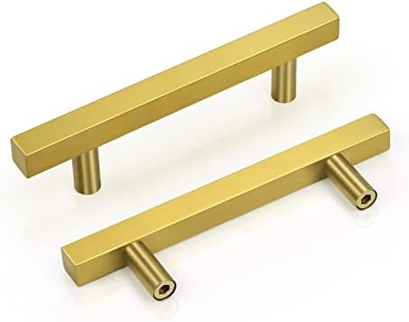 GoldEntimeHardware 30 Pacote de gabinete de ouro, 3/4 de polegada de bronze para armários e gavetas, alças de cômoda de ouro