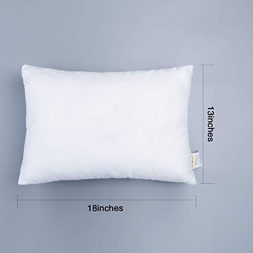 NTBAY 2 Pacote de algodão 13 x18 Almofadas com travesseiros de algodão natural de criança, almofadas de berço para crianças