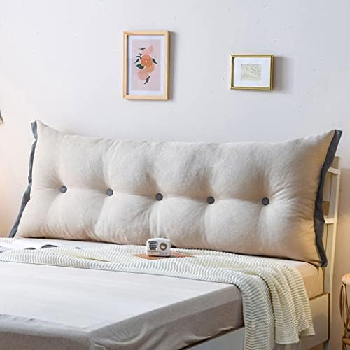 Jemmco Bed Almofadas Longas Cabeira, cabeceira retangular Leitura de travesseiro corporal, com tiras elásticas Design e capa destacável,