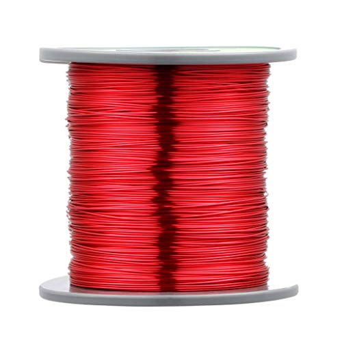 Fio de ímã Binneker 24 AWG - fio de cobre esmaltado - fio de enrolamento de ímã esmaltado - 1,0 lb - 0,0221 Diâmetro