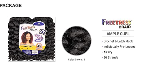 Curl amplo - coleção de tranças de crochê de curvatura 2x Freetress 2x
