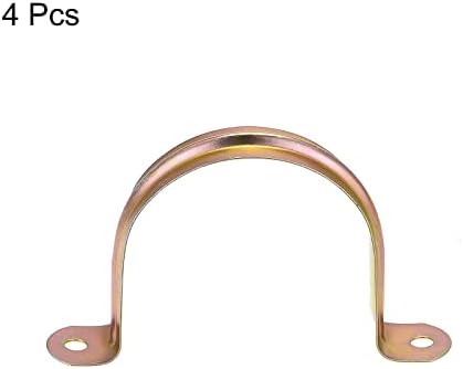 alça de tubo rígido uxcell, 4pcs 4 5/16 polegadas de duas orifícios tira u abridor de zinco de zinco clipe de clipe de tubo de