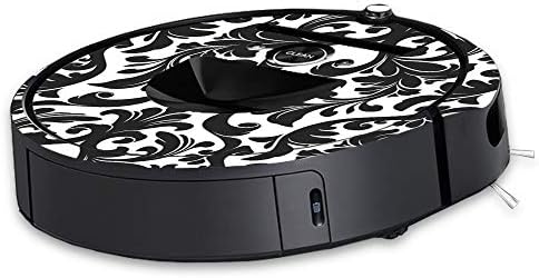 MightySkins Skin Compatível com o vácuo do robô IroBot Roomba i7 - Damasco preto | Tampa protetora, durável e exclusiva do
