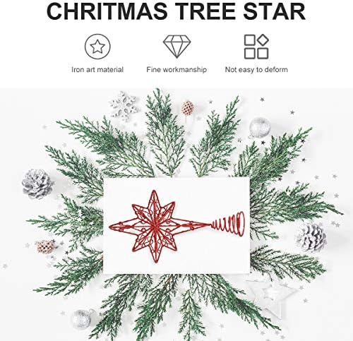 Soimiss 1PC Anis Star Christmas Tree Topper Star Treetop Decor for Home Party sem luz