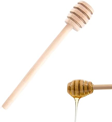 12 PC Mel Dipper Sticks de madeira Honeycomb agitador garoa garoa de mel