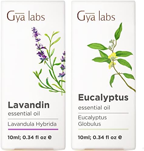 Lavandin Oil & Eucalyptus Oil - Gya Labs Tension Relief Setting for Cheadwer Dorves - de óleos essenciais de grau terapêutico