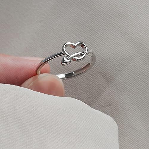 2023 Novo anel de abertura do anel Creative Photossensitive Surface Hollow Peach Heart Ring Rings Reversível para mulheres