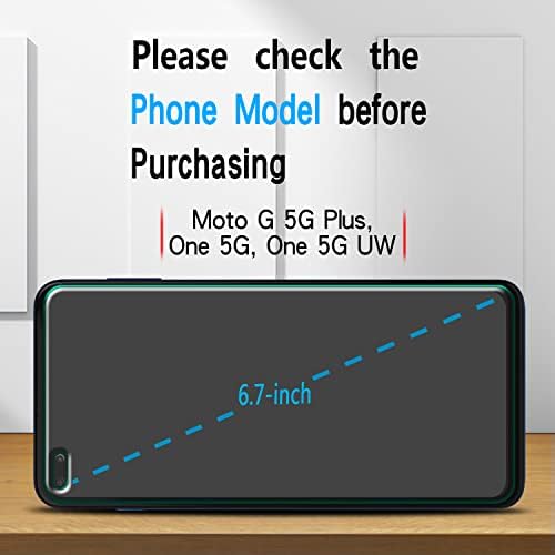 Slanku [3-Pack] Protecotor de tela para Motorola Moto G 5G Plus, um 5g UW, um vidro temperado de 5g, amigável de casos, dureza 9h, anti-riscos, bolhas sem bolhas