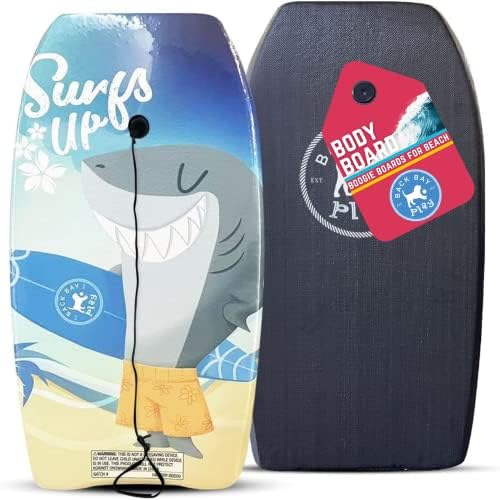 Back Bay Play 26 -41 Body Boards - Placas leves de BOOGIE EPS CORE para praia - Bodyboard, Boogie Board for Beach Kids with Wreat Leashing Surfing for Kids & Adults