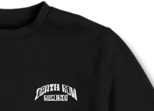 Candidatos a Crooks & Castles Death Row Records Camiseta Core Crewneck com punhos com nervuras