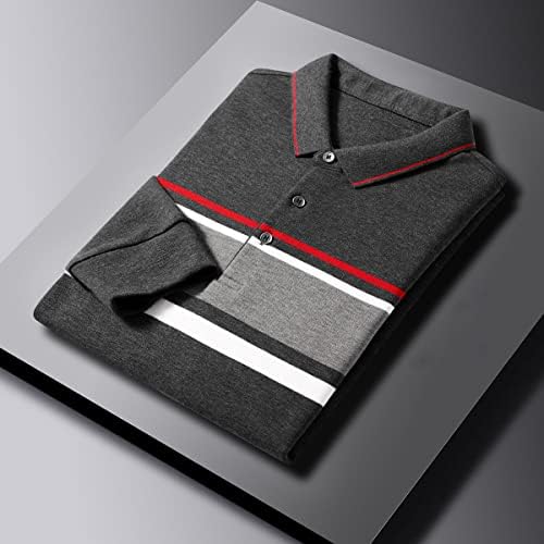 XTAPAN CAMISA Polo masculino Casual Casual Longa Manga Classic Classic Fashion Cotton T Golf Golf Sport Shirt