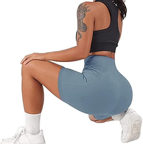 Treino feminino shorts de cintura alta Criss Cross Booty Shorts Ruched Butt Butt Running Gym Yoga Shorts