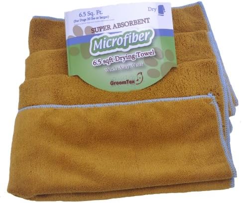 Toalha de estimação de microfibra grande Groomtex - Banho super absorvente e toalha de secagem para cães, gatos