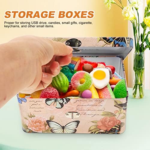 Caixa de joalheria Ganazono Caixa de bloqueio de metal infantil caixa de armazenamento decorativo Caixa de doces de biscoito de doces