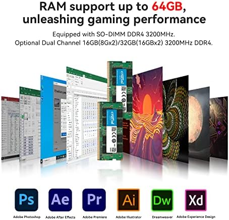 Beelink Mini PC, 32 GB de RAM 500 GB NVME M.2 SSD, AMD Ryzen 7 5800H 8C/16T Mini Computers, Ser5 Win 11 Pro Mini Gaming