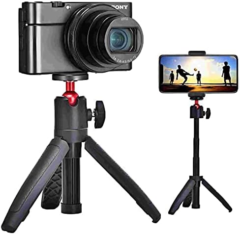 Black Extendable Selfie Stick Mini Tripé 2 em 1, compatível com o GoPro Max Hero 10 9 8 7 6 5 4 Câmera de Ação Akaso, Tripé portátil