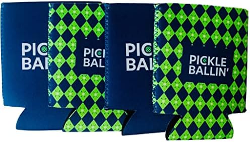 Coolers de latas de pickleball - Conjunto de suprimentos para festas de 4 pickleball