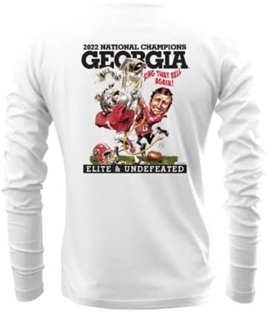 New World Graphics Collegiate Georgia Uga Bulldogs 2022 Camiseta de manga longa do campeonato nacional Ilustração