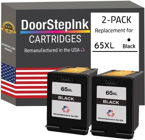 PORTA REMANUFACIDADO NAS REPLAÇÕES DE CARTRIGE DE TINK USA PARA HP 65XL 65 XL 2 N9K04AN Black mostra níveis de tinta