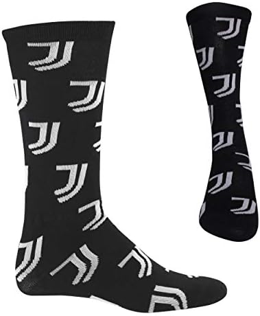 MacCabi Art Par Official Par Official de Socks Black da Juventus FC com logotipo, tamanho 9-13