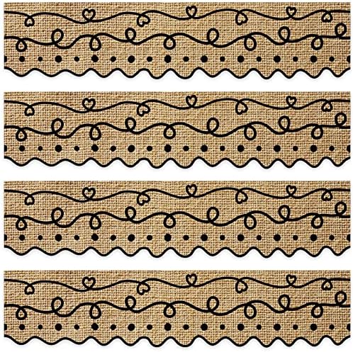 60 peças Bulletin Board Borders Squiggles and Dots Die Cut Borda