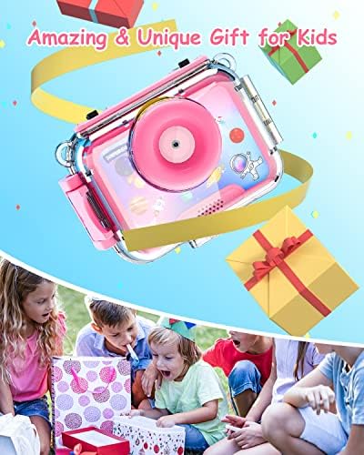 Câmera digital de câmera Morexii Kids Câmeras, Subterna Subaquática para Crianças, Tela Flip Selfie, Brinquedos Esportivos ao Ar