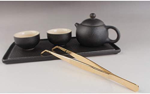 QWEZXC Pure Copper Tea Clip Kung Fu Tea Conjunto, Clipe de chá da cerimônia de chá, pinça de clipe de chá de copo de metal, pinça de chá