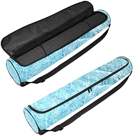 Yoga Mat Bag Exercício Mat Bag de Carregar Belo Padrão de Onda de Água de Praia Azul, 6,7x33.9in/17x86 cm A bolsa de ioga se encaixa