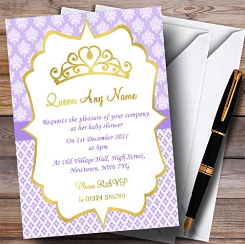 Convites de Princesa Purple & Gold Princess