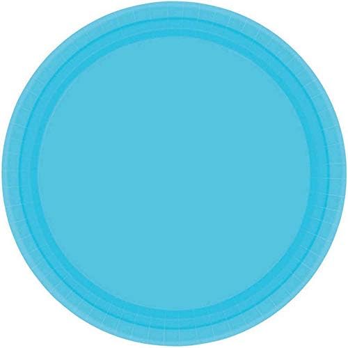 Placas de papel redondo de festa azul do Caribe, 8 ct. | Mesa de festas