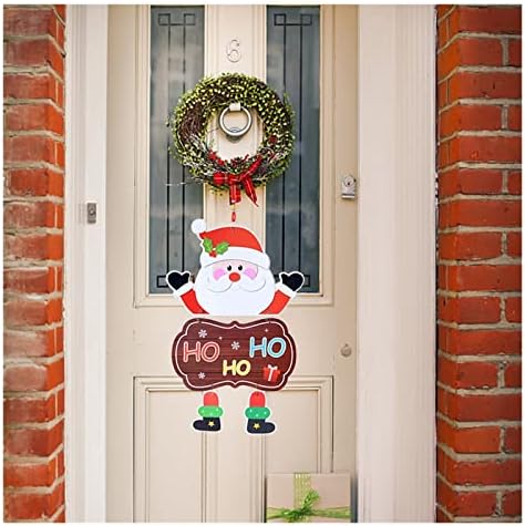 Decorações de Natal Pifude Feliz Christmas Door pendurado pingente de ornamento Santa Claus boneco de neve festivo Ano Novo Decoração