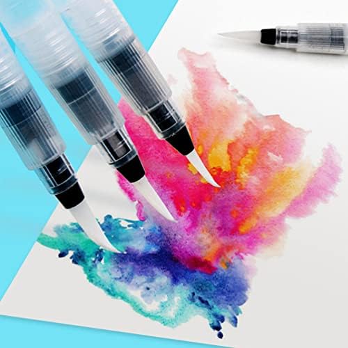 Nuobesty 9pcs pincel aquarela caneta caneta de cor de água caneta de caneta de tinta aquarela caneta de caneta para colorir