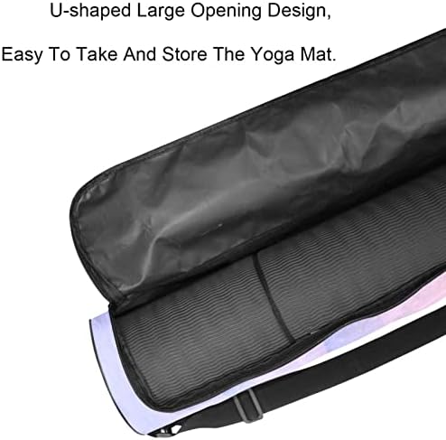 Laiyuhua Yoga Mat Bag, bolsa de ginástica de ioga com zíperas duplas para mulheres e homens - zíperes lisos, abertura grande em forma de U e alça ajustável, se encaixa na maioria das montanhas de tape