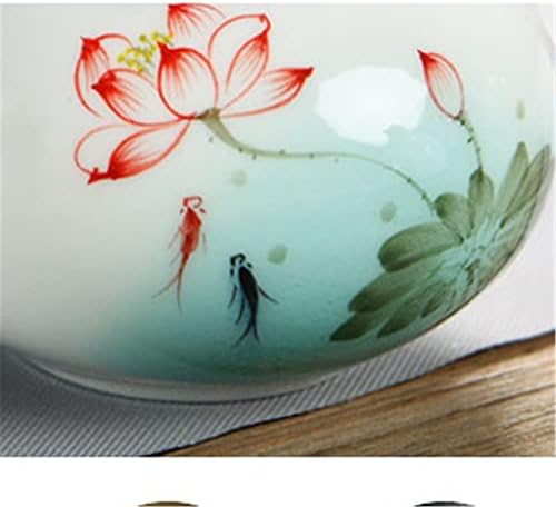Yczdg pintado à mão Lotus xishi kung fu pequeno bule de chá de cerâmica de cerâmica única conjunto de chá doméstico de chá artesanal