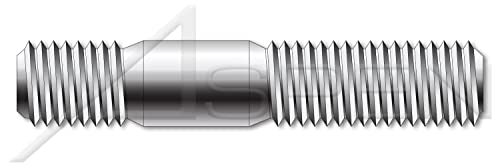 M10-1,5 x 65mm, DIN 939, Métrica, pregos, extremidade dupla, extremidade de parafuso 1,25 x diâmetro, a2 aço inoxidável