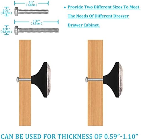 Guerotkr 4 PCs, alças de armário de retângulo, botões de armário, botões de cômoda, alças para armários e gavetas, padrão de hóquei retrô