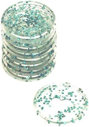 Craftelier - Ringos de disco de glitter de plástico M com coração cortado para encadernação de scrapbooking e outros artesanatos
