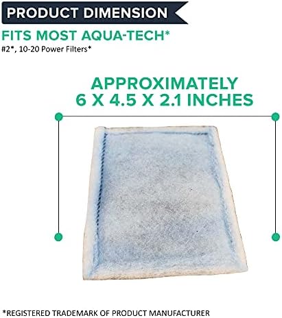 Pense filtros de aquário de reposição crucial - compatíveis com aquatech ez -change #2 e aqua Brand 10-20 filtros de energia - pacote de 2