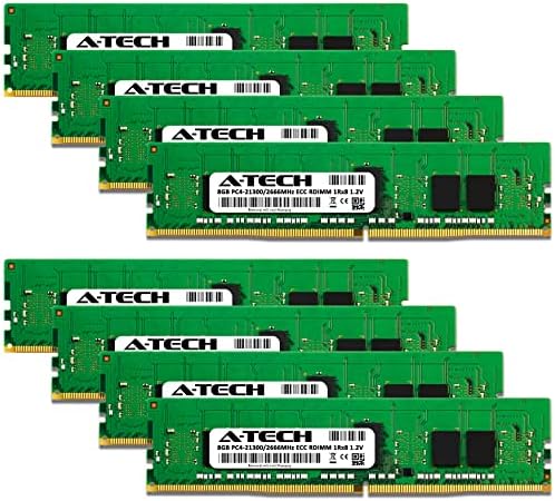 A -Tech 64GB Kit Memory Ram para Dell PowerEdge T640 - DDR4 2666MHz PC4-21300 ECC Registrado RDimm 1RX8 1.2V - Servidor
