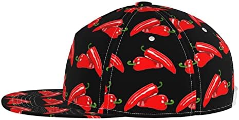 Tampa unissex snapbrim snapback engraçado chili vermelho quente pimenta adultos chapéu de caminhoneiro boné de beisebol ajustável