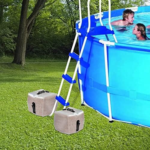 2 Pacote para a piscina pesada Sacos de areia de plástico, piscina universais Pesos para piscinas acima do solo, recipiente