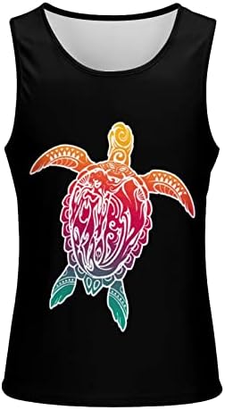 Hawaiian Honu Turtle Men tank Top Top sem mangas camisetas casuais