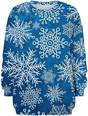 Brkewi Feia Christmas suéteres femininos outono feminino 2022 Ultra Bloups Oversize Bloups Swetons de rua de manga comprida