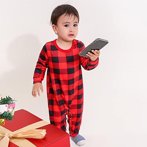 Família de Natal Comparação de pijamas Conjunto de Natal Plaid Loungewear Christmas Family Pijamas Matching