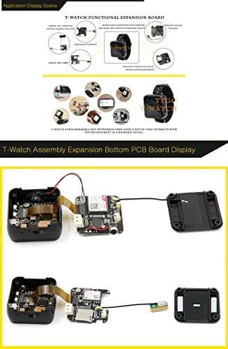 Waypondev t-watch programável vestível para interação ambiental wifi bluetooth esp32 kit de desenvolvimento, suportar freqüência