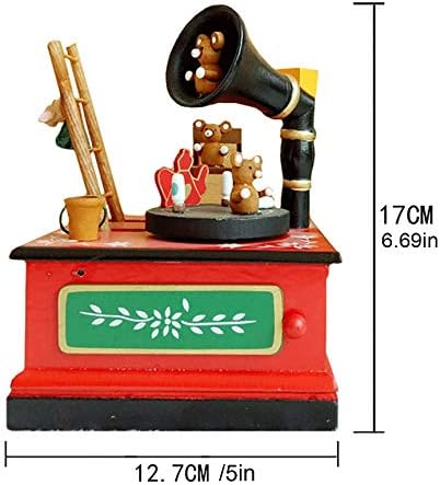 Douba Christmas Decorations Wooden Music Box Box Bedroom Decoration Home Decoration Music Box