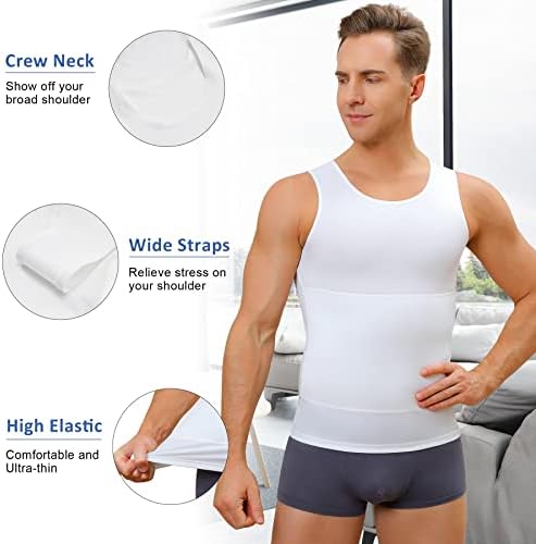 Camisa de compressão masculina Slimming Body Shaper Treping Tank Tops Tops abdomen abdome