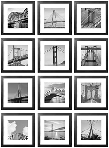 Annecy 12x12 Gallery Wall Frame Conjunto 0f 9, quadro rústico simples 12x12 para fotos 12x12 sem tanta ou 8x8 com tape